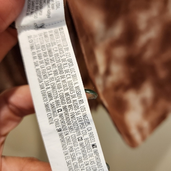 Forever 21 Women's Brown Tie Dye button Down shirt size S - Picture 7 of 9